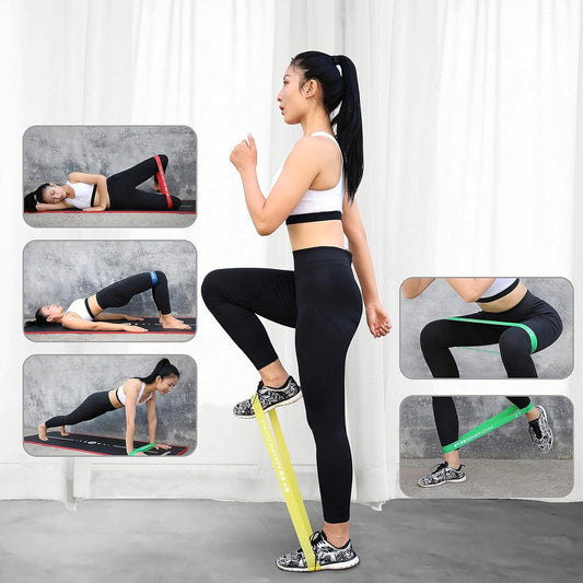 PROIRON Resistance Loop Bands, Exercise Bands Set of 5 Rubber Latex Anti-Slip Resistance Band for Workout, Stretching, Physical Therapy, Yoga and Home Fitness with Carrying Bag